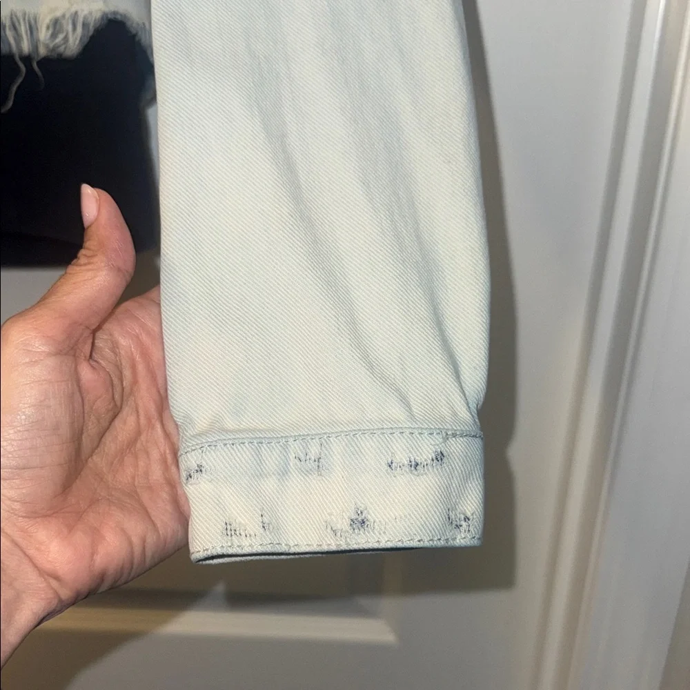 Free People layered hoodie denim jacket - Picture 3 of 10